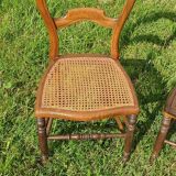 Pair of Louis Philippe cane chairs late 19th century
