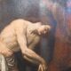 Antique painting Flagellation of Christ with early XIX gilded wooden frame