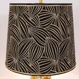 Rupert table lamp by Nikoll mid-century in brass tube and bubble glass, Austria, 1950s.