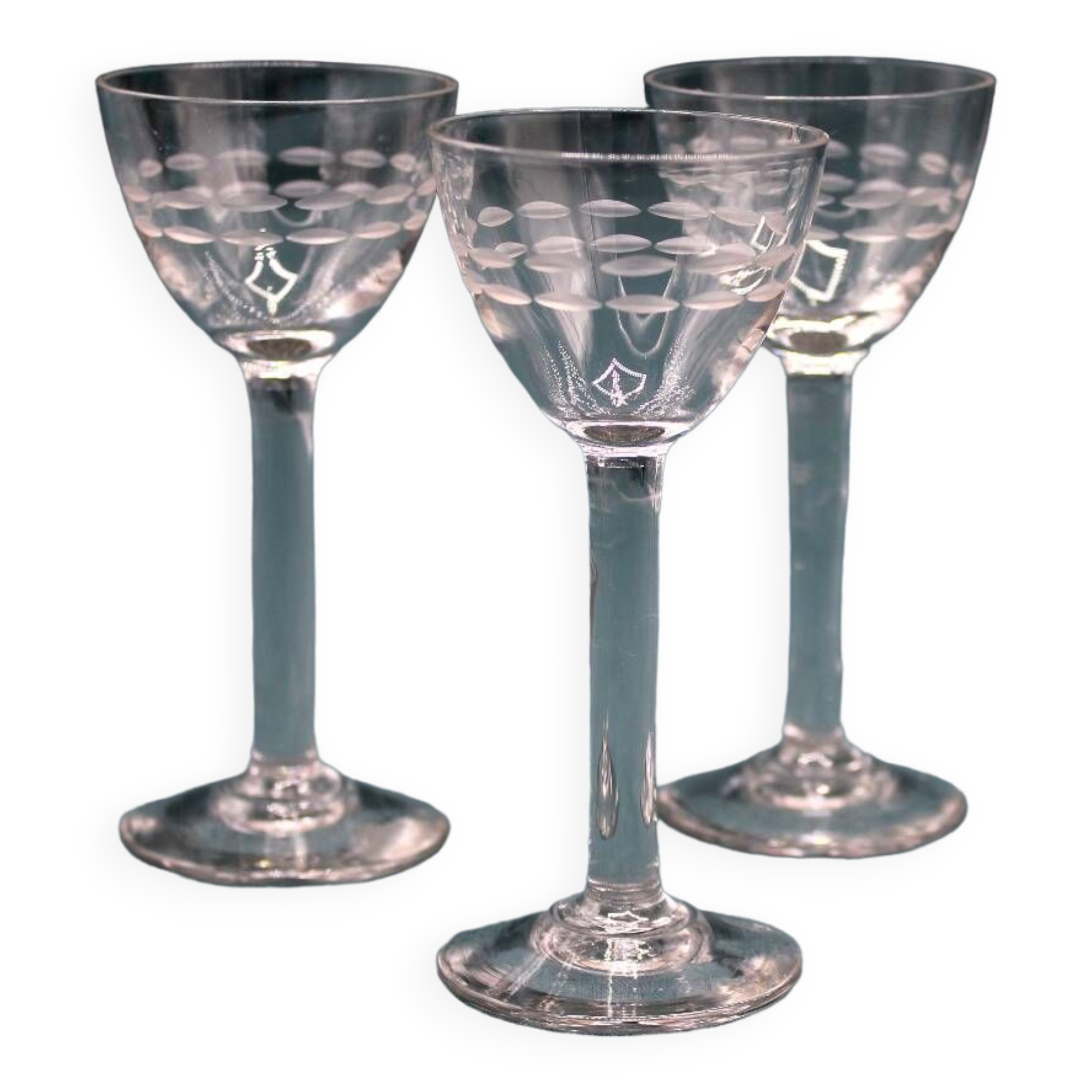 Lot De 7 Verres à Liqueur Miniatures Art Déco - France Début XXe Siècle - Collection