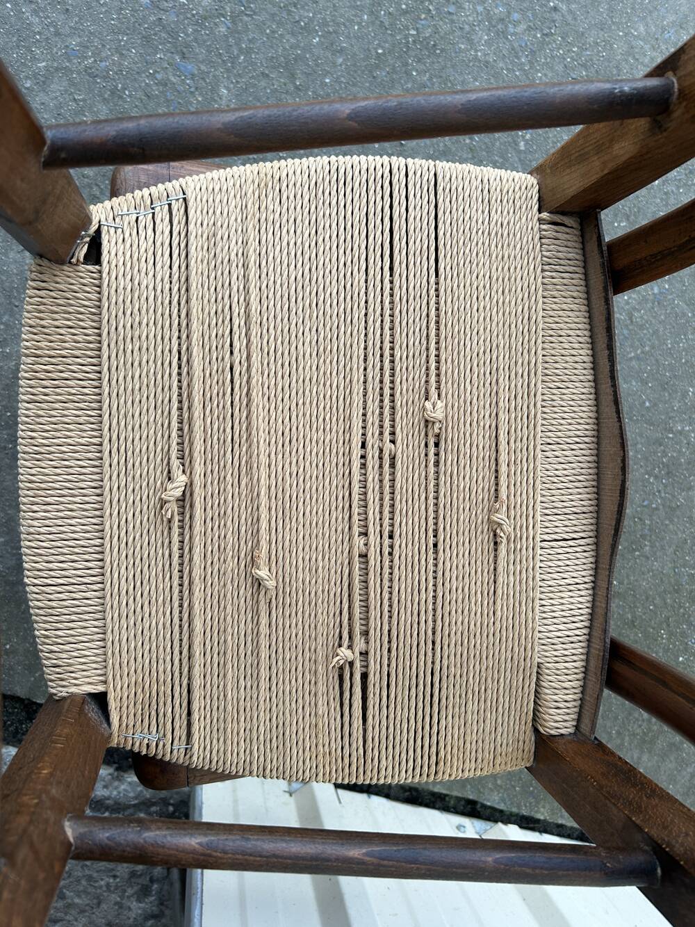 Louis Philippe chair, woven seat, late 19th century.