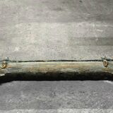 Large Wood and Patinated Stucco Mirror - Floral 1900s Period