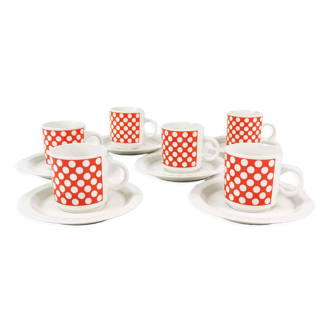 Ensemble de tasses à expresso, Fontebasso Trévise, Italie, années 1970