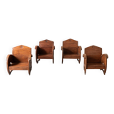 Fireside chairs, Italy, 1960's