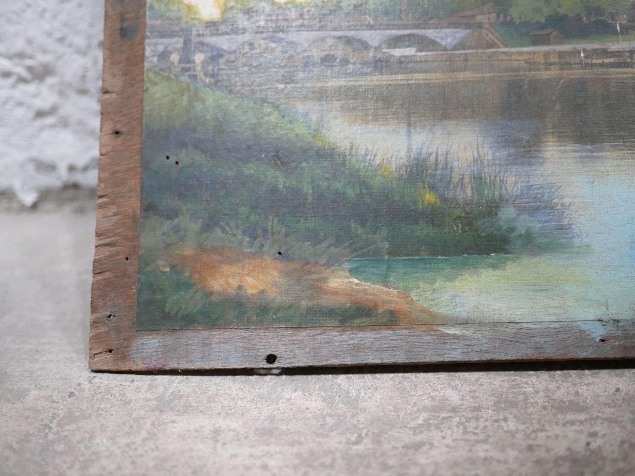 Old painting on print