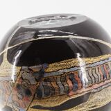 Large vase in enamelled gres