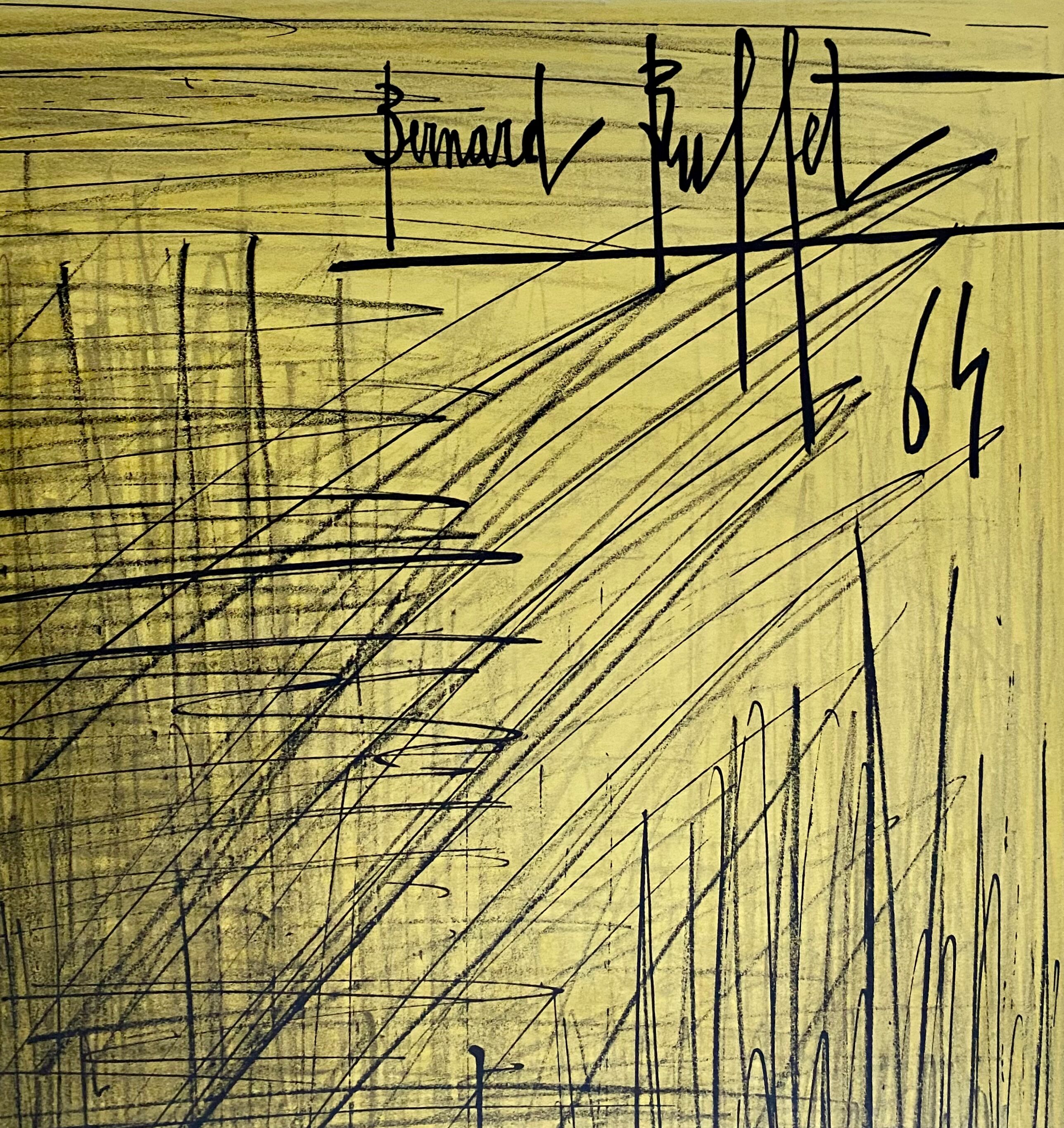 Affiche musée Galiera, les peintres témoins de leur temps, Bernard Buffet, 1964