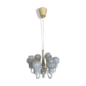 Lustre T526 par Hans-Agne Jakobsson blanc avec opalines