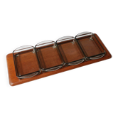 teak aperitif platter Scandinavian design Digsmed 1960