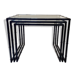 Trundle table 1970 metal bamboo way