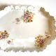 Old tray in floral pattern biscuit