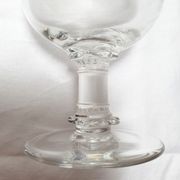 6 Lalique stamped glasses