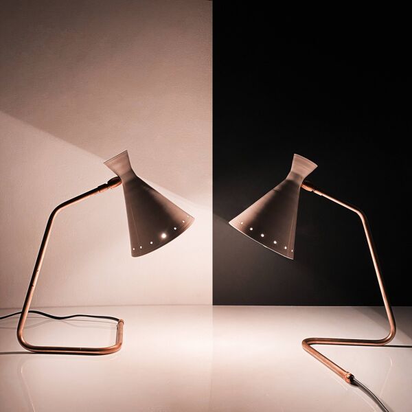 Paire de lampes italiennes « cocotte », années 50