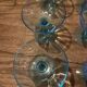 Champagne coupes in outline