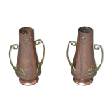 Art Nouveau  copper vases