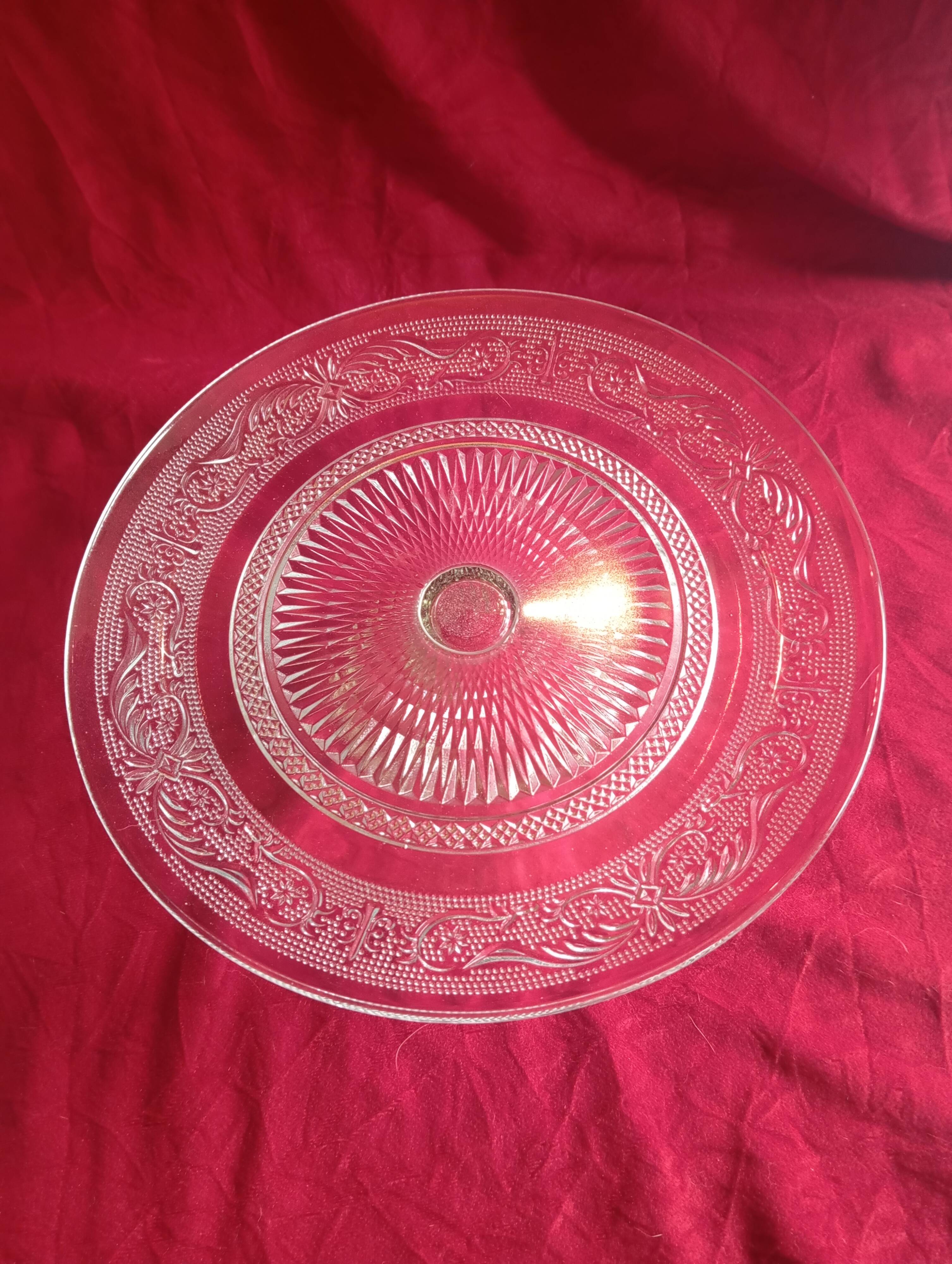 Coupe, plat à gâteau en verre