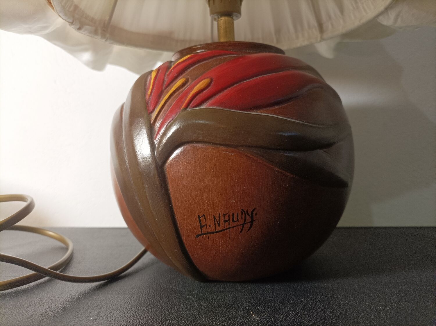 Bedside lamp signed Annick Naudy