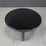 Vintage sculpted steel brutalist coffee table, 1970s