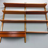Poul Cadovius mid-century modern modular teak wall unit shelving for Cado, 1960