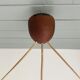 Opaline lamp and teak by Uno and Östen Kristiansson for Luxus
