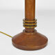 Pair of art deco lamps in wood and patinated bronze around 1930
