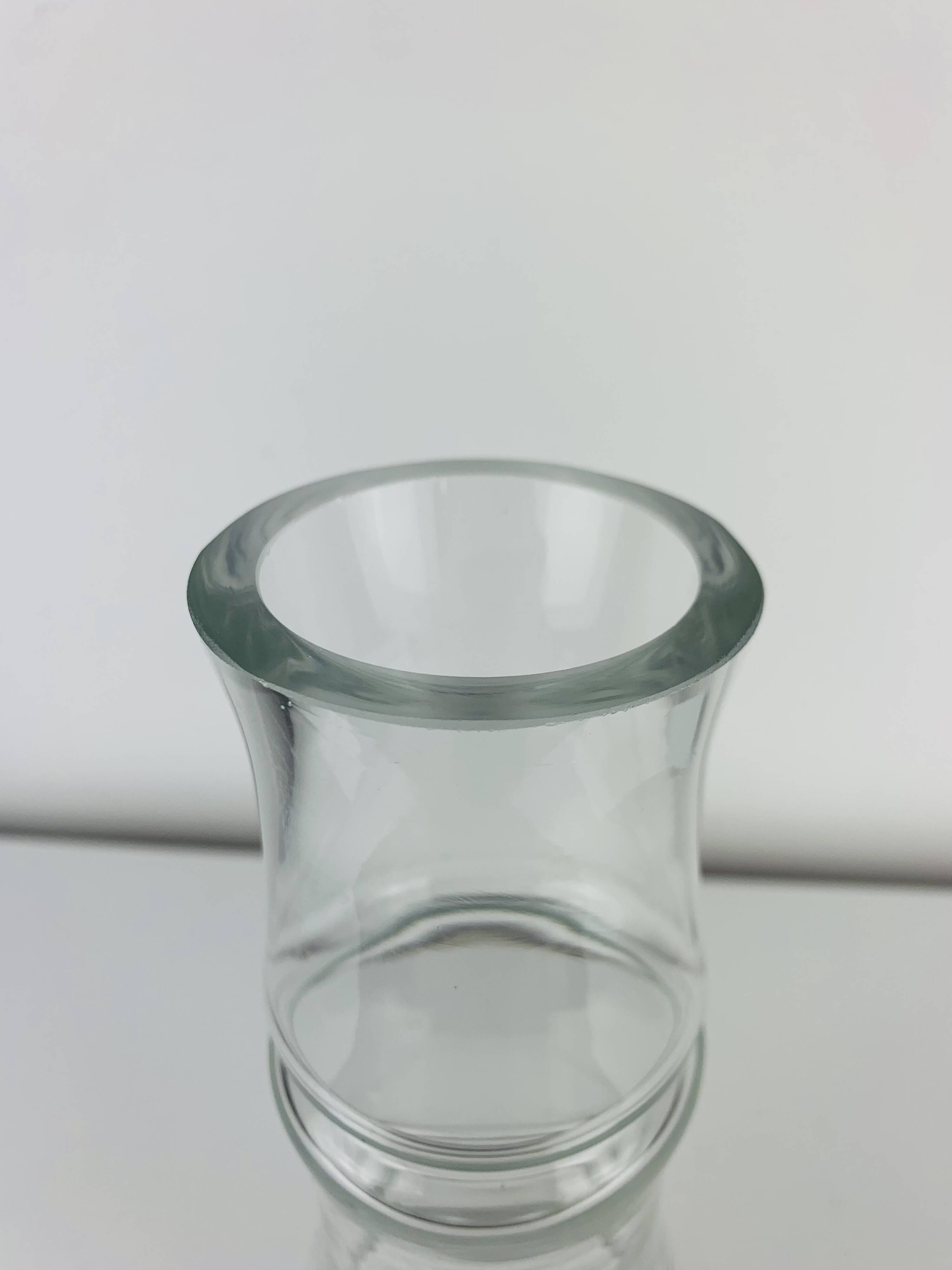 Organic style bamboo glass vase, vintage