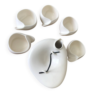 Théière et tasses en - contemporaine