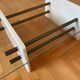 1980s White Marble Rectangular Coffee Table Postmodern Glass