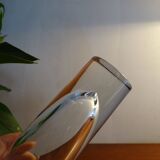 4 high glasses Heavy bullet glass Carlo Moretti Italy 1980 signed