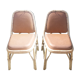 Chaises vintage rotin et skaï