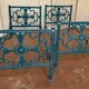 Pair of Empire style beds in patinated cast iron 20th century