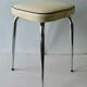 60s tabouret with tapered chrome feet
