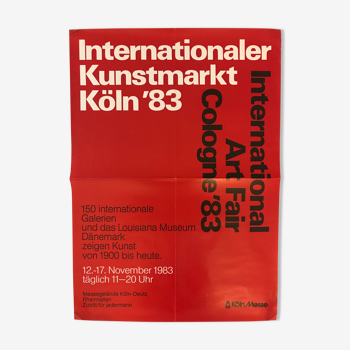 Affiche International Art Fair Cologne 1983