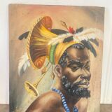 Signed African portrait