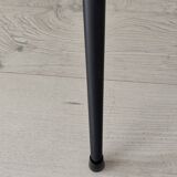 Antique side table made of metal and glass