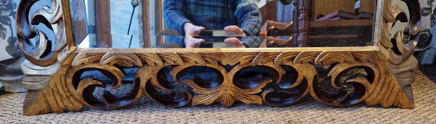 Golden rocaille mirror