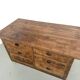 Solid oak trade counter, six drawers, France, circa 1920.