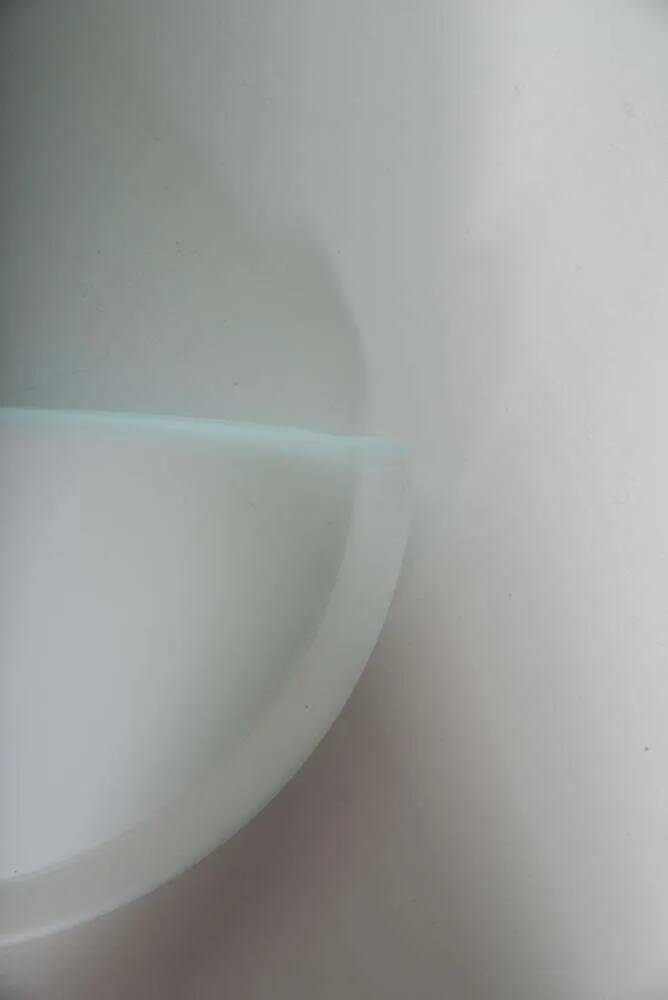 Space Age glass wall lamp by Peil & Putzler, minimalist.