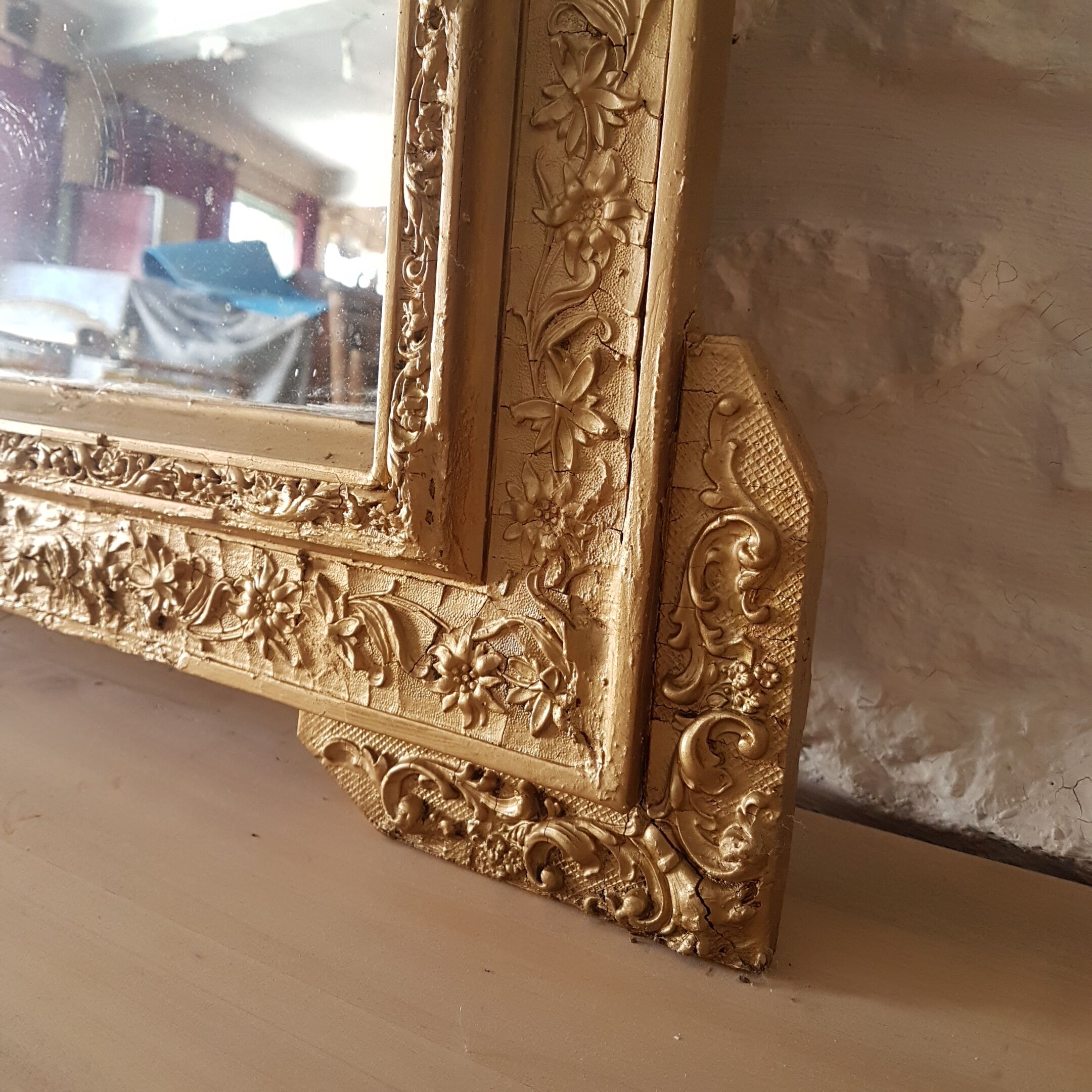 Golden old mirror 75x109cm