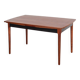 Table en noyer, design danois, années 1970, fabriquée au Danemark