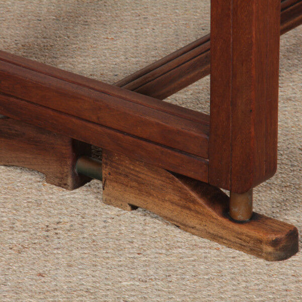 Wood and brass dining table, French craftsmanship, 1940.