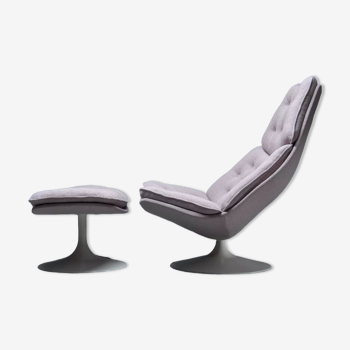 Fauteuil et repose-pieds 'F588', Geoffrey Harcourt, Artifort, années 1960, Pays-Bas