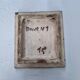 Antique Art Nouveau glazed earthenware tile from the 19th century