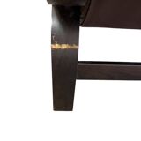 Vintage brown leather two-seater sofa/chaise longue