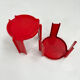 Paire de Table d'appoints Rouge par Giotto Stoppino pour Kartell, 1970