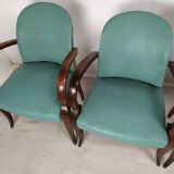 5 fauteuils bridge art déco