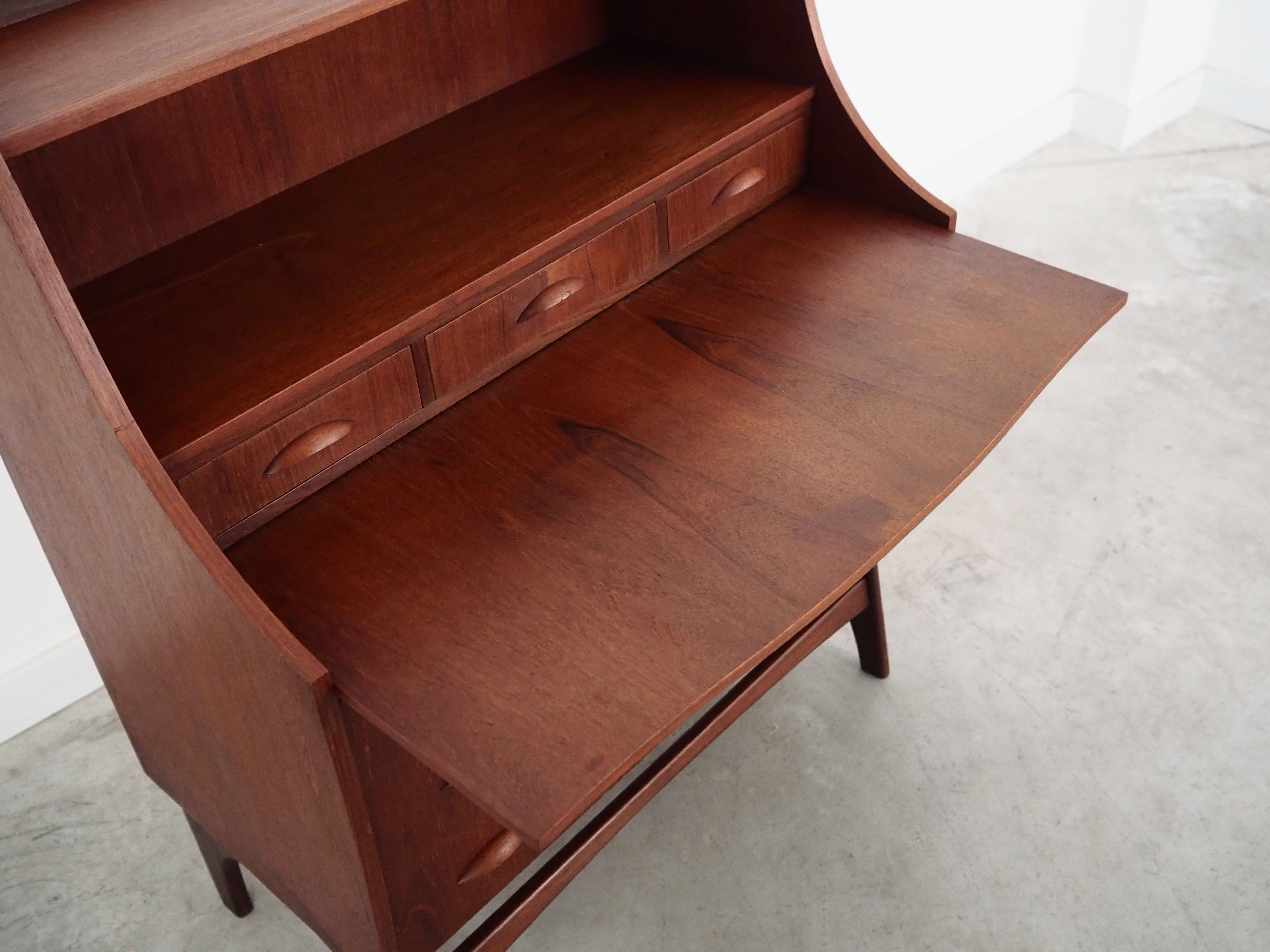 Secrétaire en teck, design scandinave, années 1960, fabriqué par SW Finland