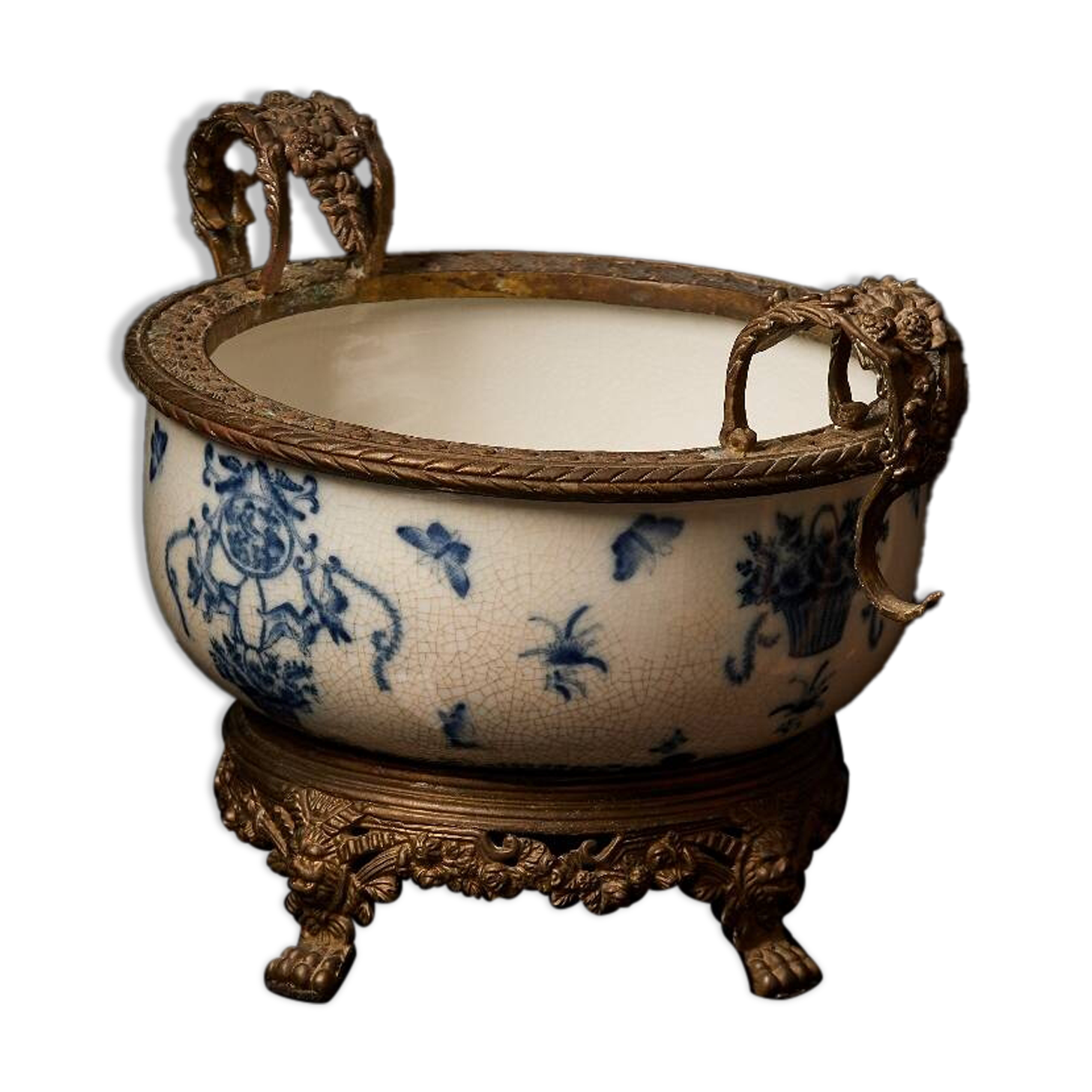 Bronze footed centerpiece
