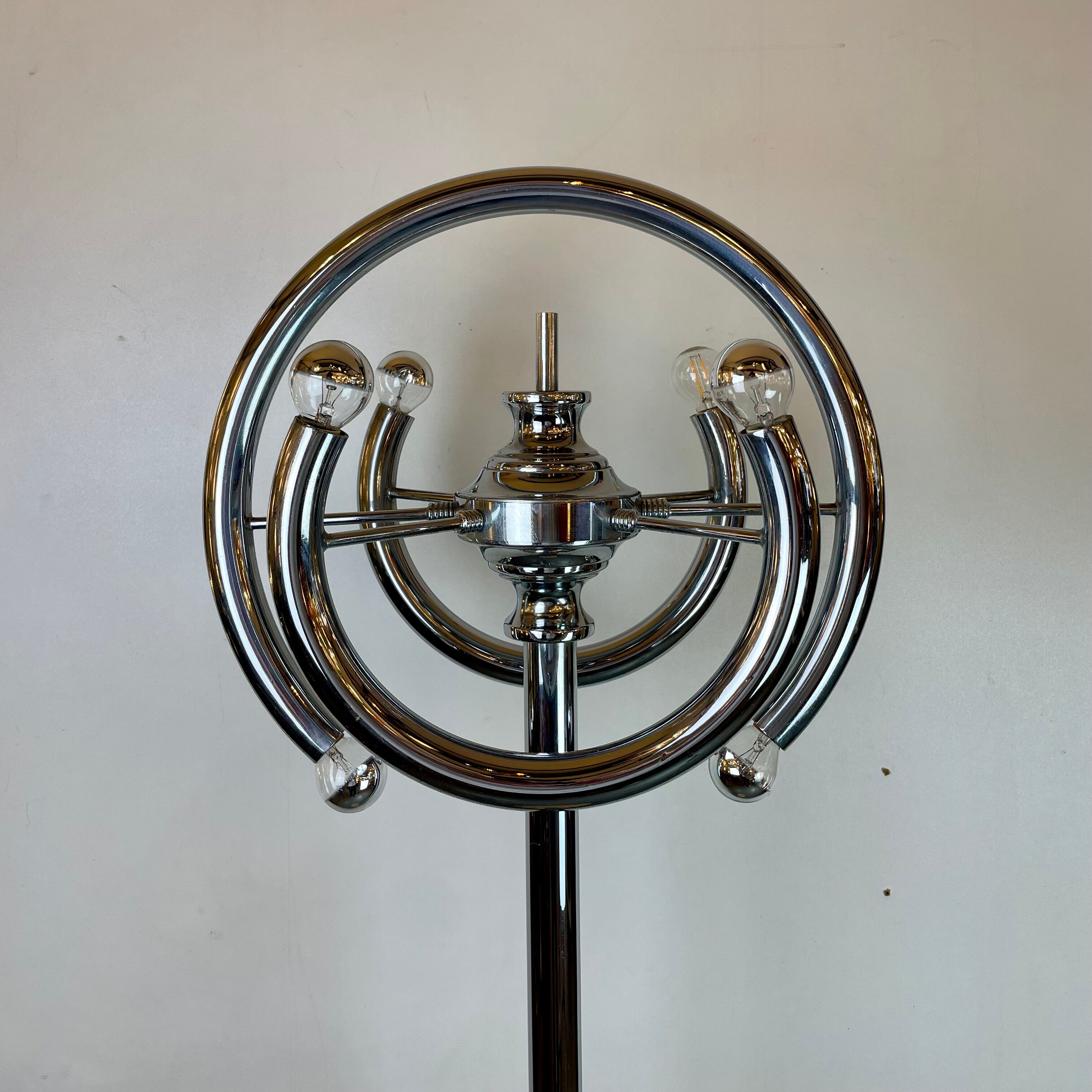 Space-Age Floor Lamp att. to Gaetano Sciolari, Italy, 1970s