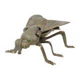 Vintage Copper Plated Fly Ashtray Figurine Italy 1960s